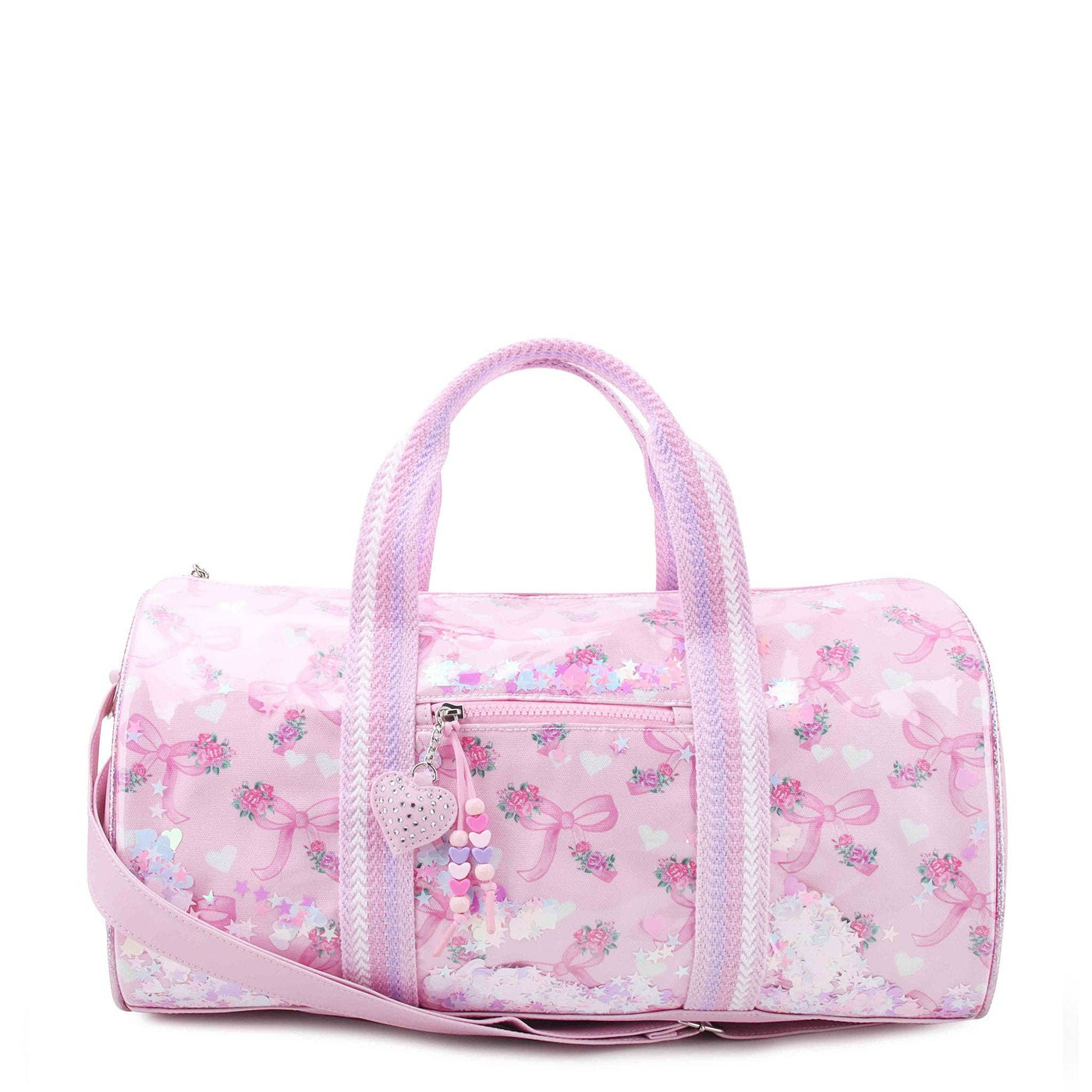 Confetti Floral Bow Printed Large Duffle Bag - OMG Accessories