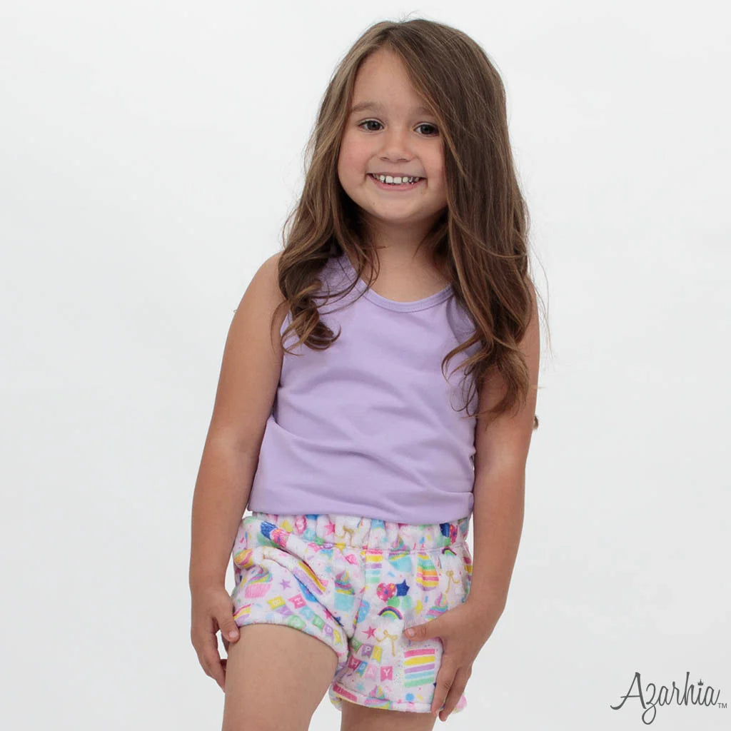 Birthday Pajama Fuzzy Shorts - Azarhia