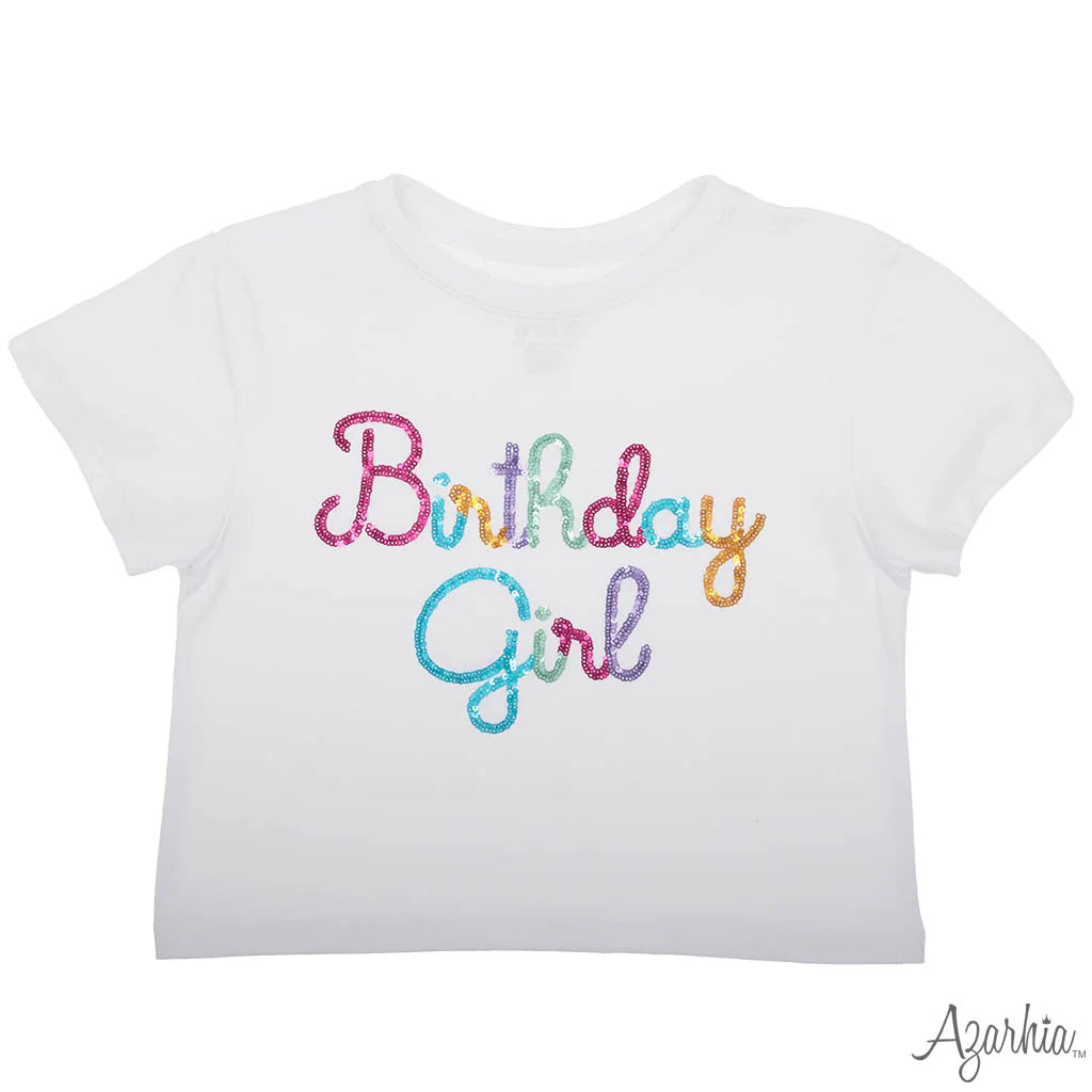 Sequin Birthday Girl Tee - Azarhia