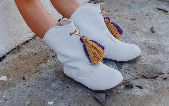 Purple & Gold Boot Tassels