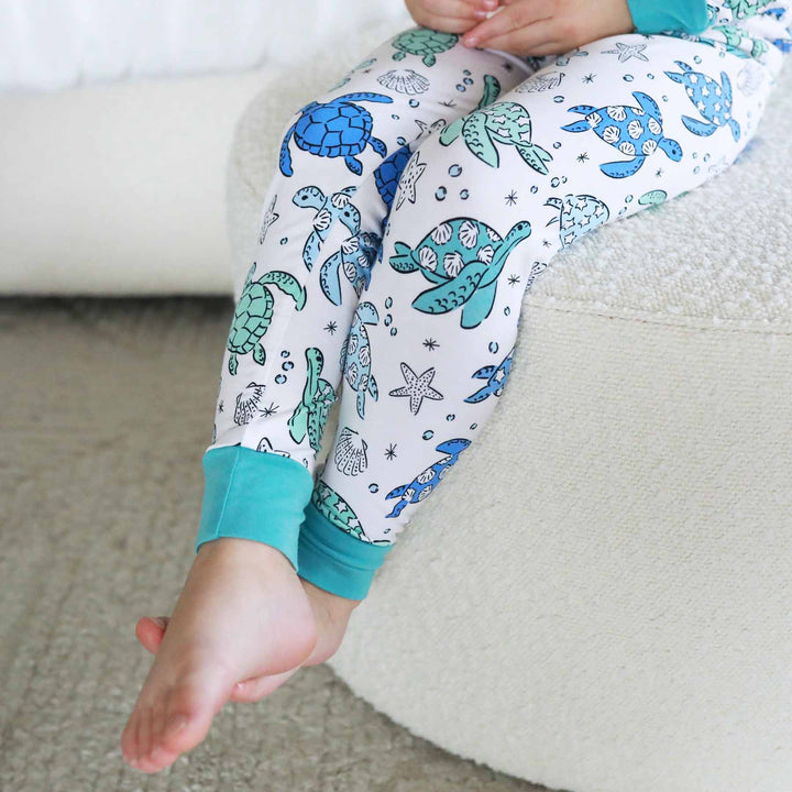 Sea Turtle Splash Pajama Set - Caden Lane