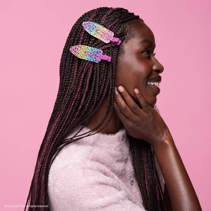 Lisa Frank x Kitsch XL Creaseless Clips in Rainbow Leopard - kitsch