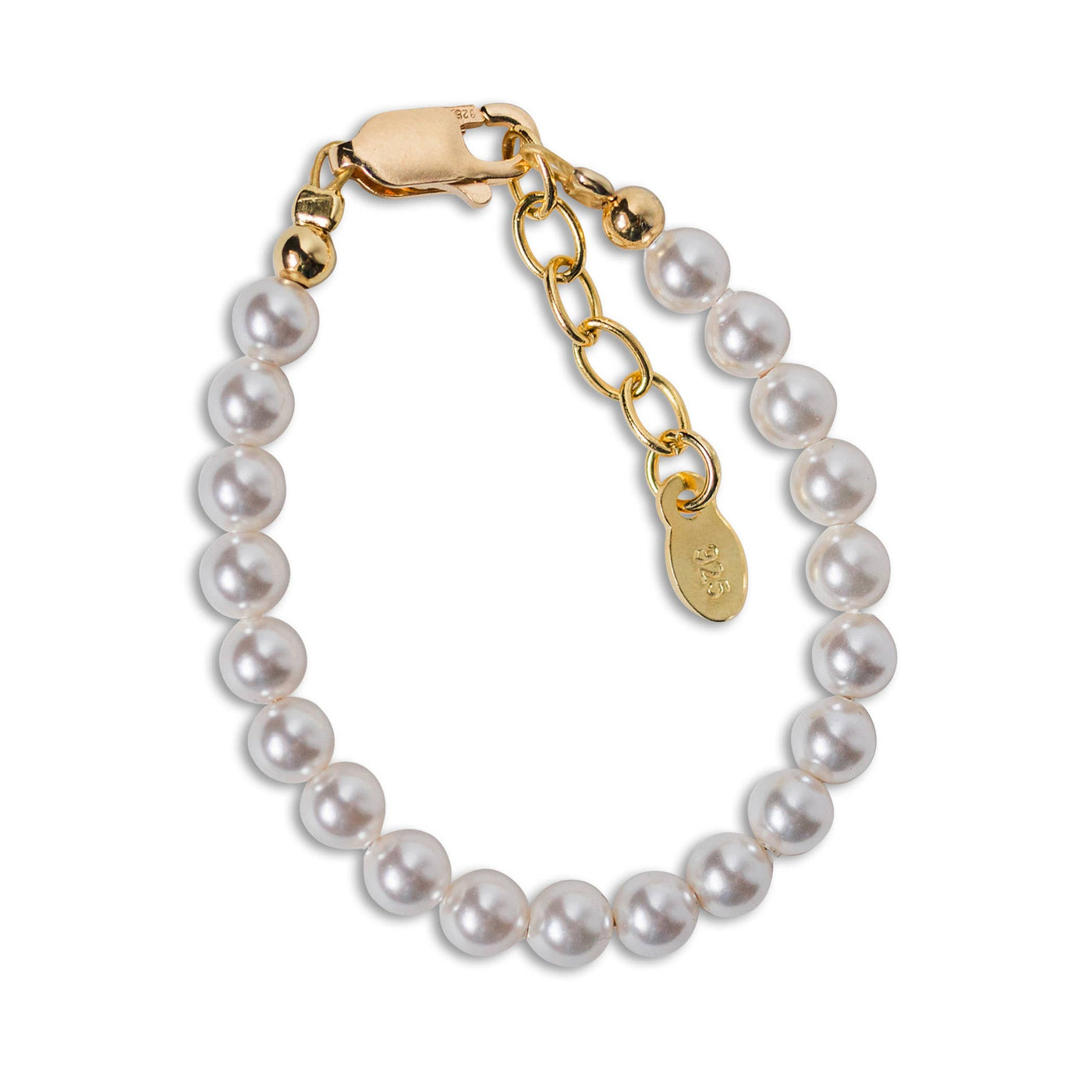 14K Gold-Plated Pearl Baby Bracelet - Cherished Moments