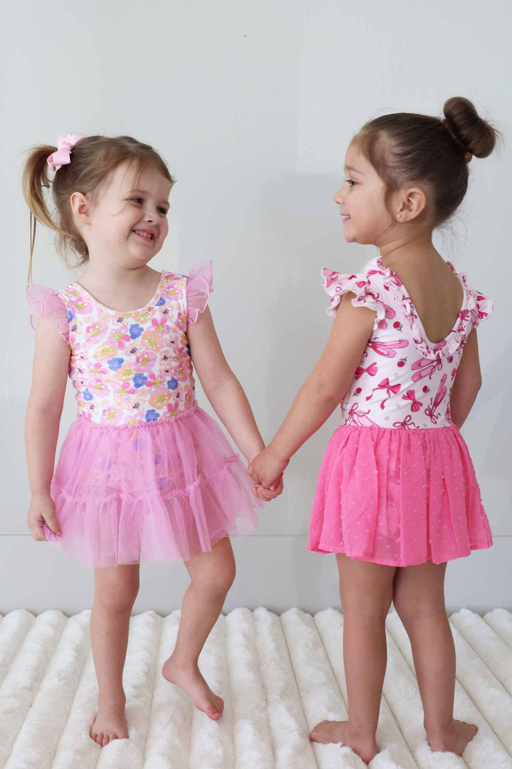 Pink Ruffle Skirt Dance Leotard - Caden Lane