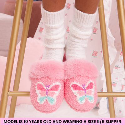 Pink Butterfly Slippers - OMG Accessories