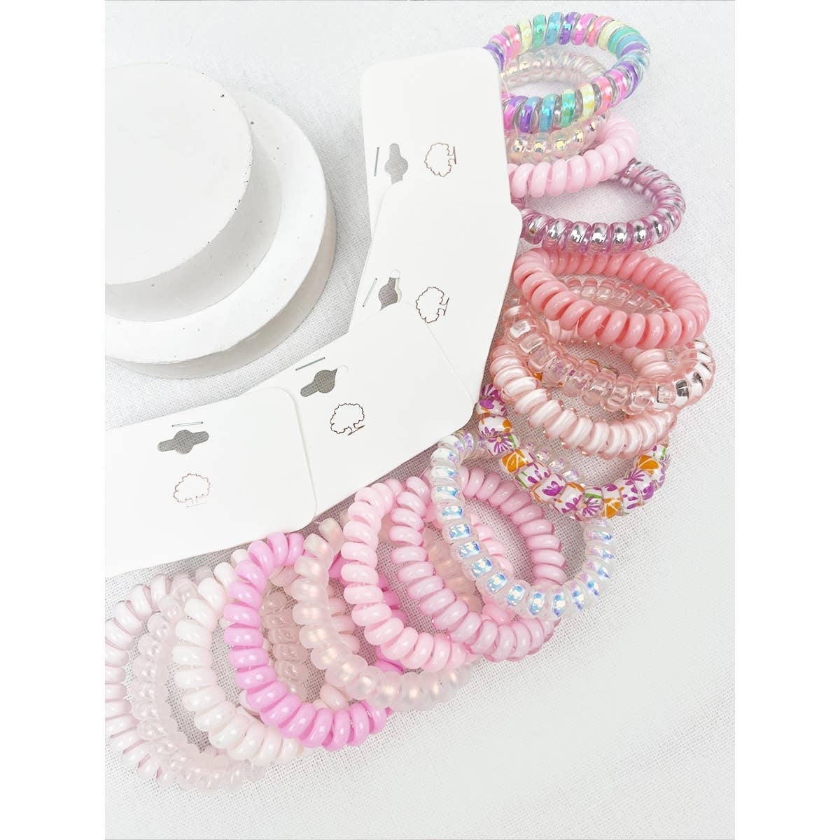 Multi Color Design Spiral Hair Ties