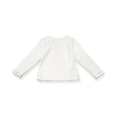 White Embellished Trim Top - Doe a Dear