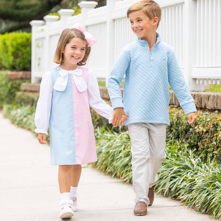 Girls Colorblock Jumper Dress - Shrimp & Grits Kids