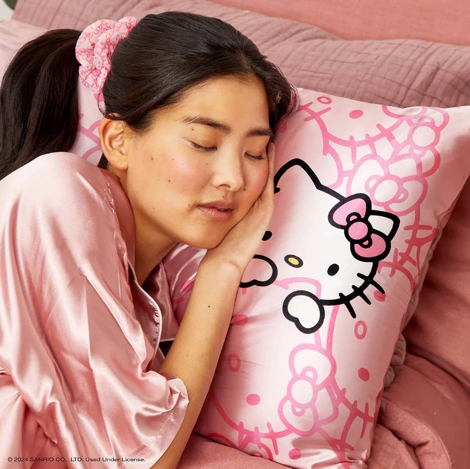 Hello Kitty x Kitsch Satin Pillowcase & Pillow Scrunchie Set - kitsch