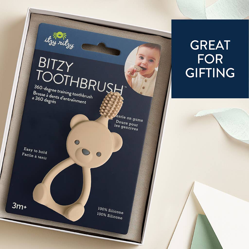 Bitzy Bear Toothbrush™ - 360-degree Training Toothbrush - Itzy Ritzy
