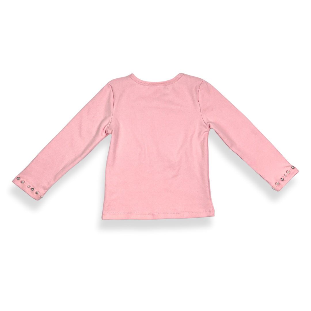 Pink Embellished Trim Top - Doe a Dear