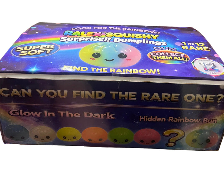 Box of 'Super Soft' dumplings with colorful packaging in a store setting