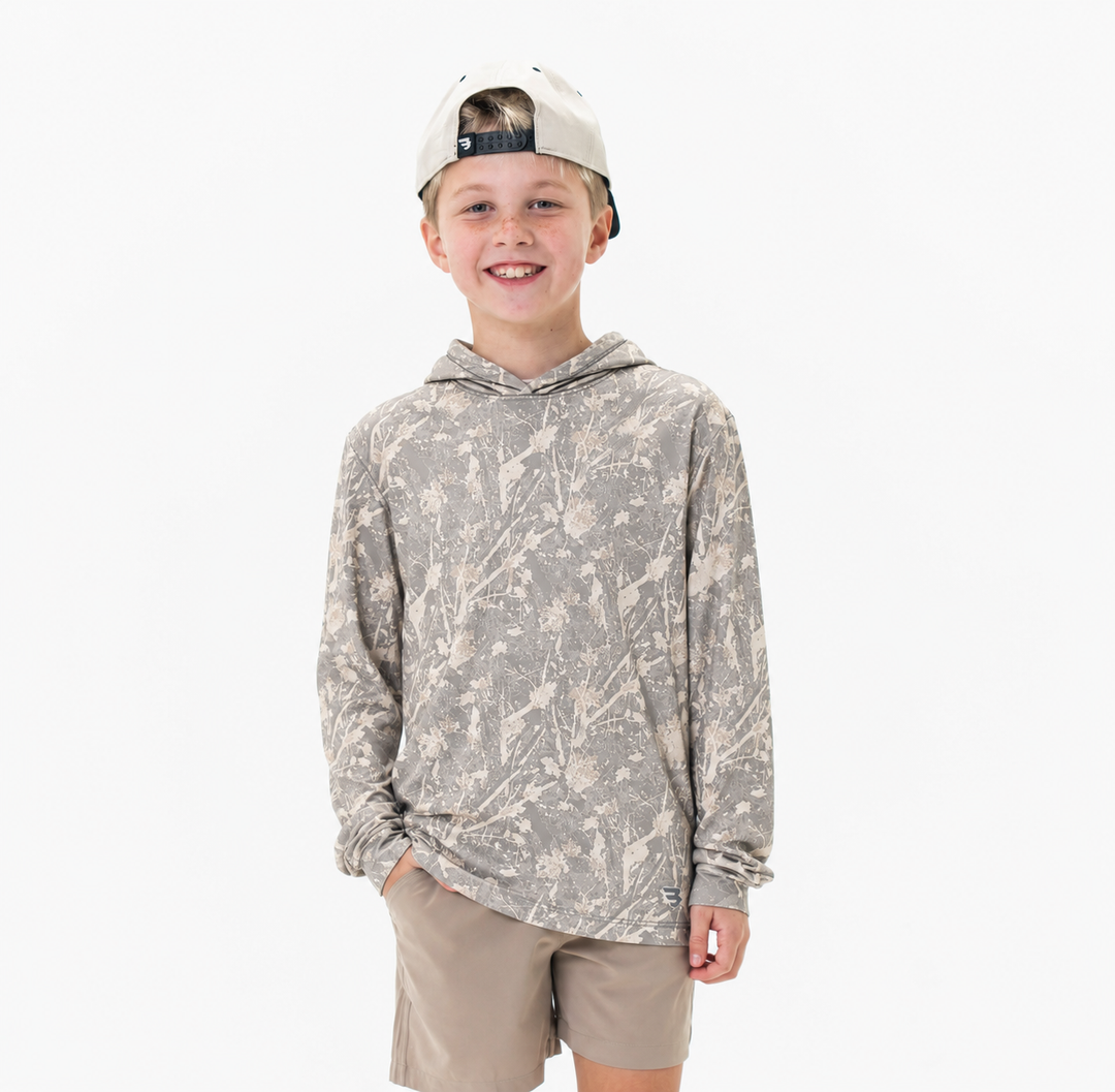 Drifter Camo Youth Performance Hoodie - Burlebo