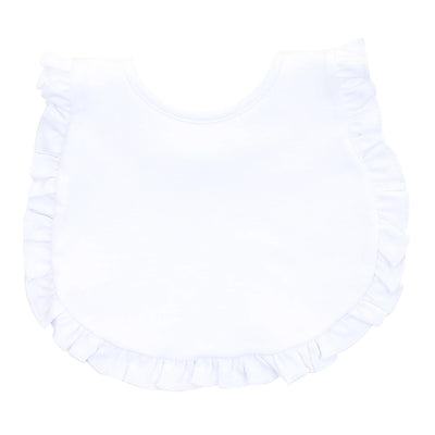 White Ruffle Bib