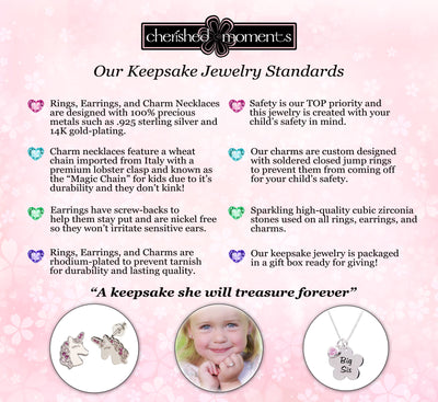 Girls 14K Gold Heart Screw Back Earrings - Cherished Moments