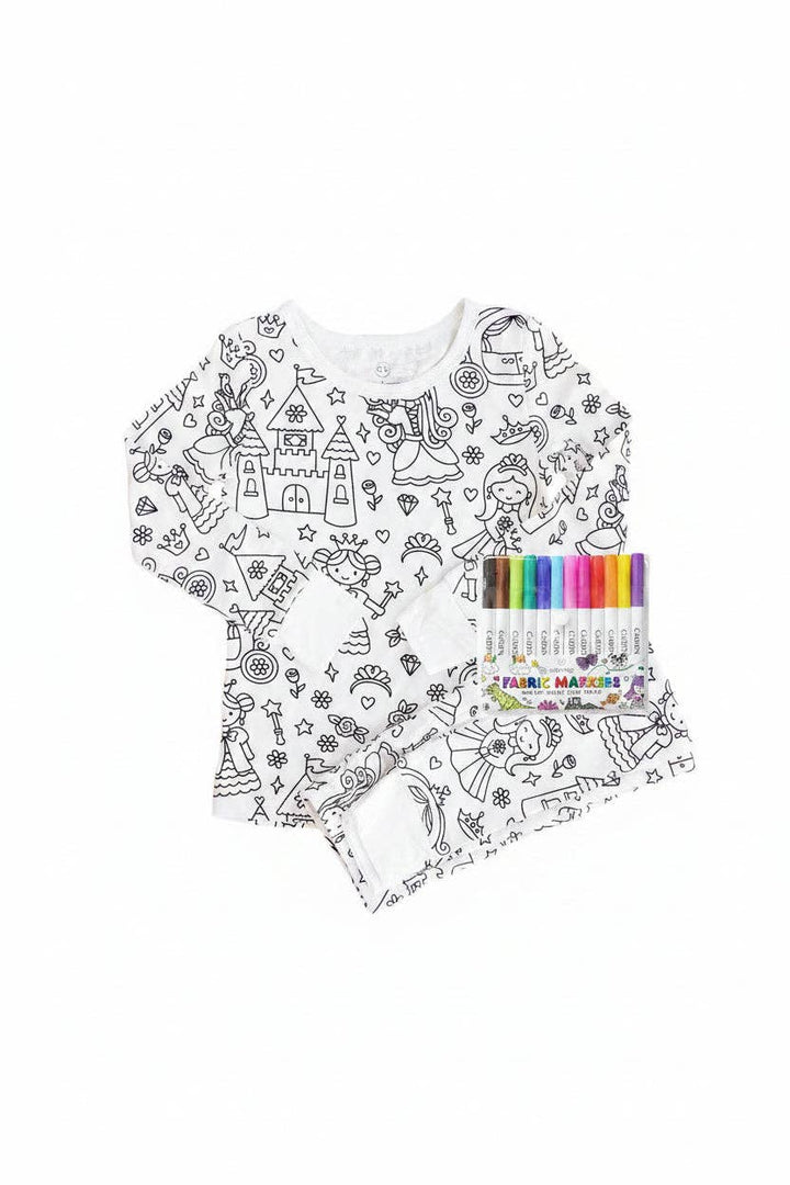 Colorable Princess Pajama Set - Caden Lane