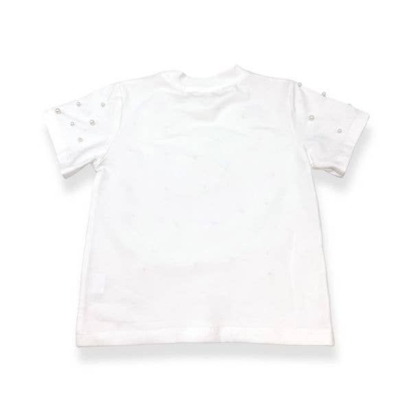 White Pearl Stud Tee - Doe a Dear