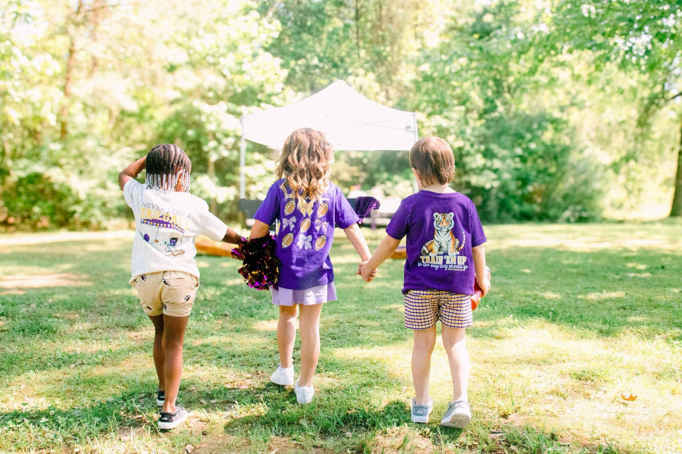 Tiger Kid's Football Tee - Magnolia Mudbugs