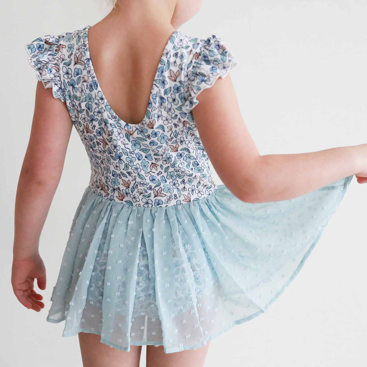Blue Ballerina Blossoms Leotard - Caden Lane