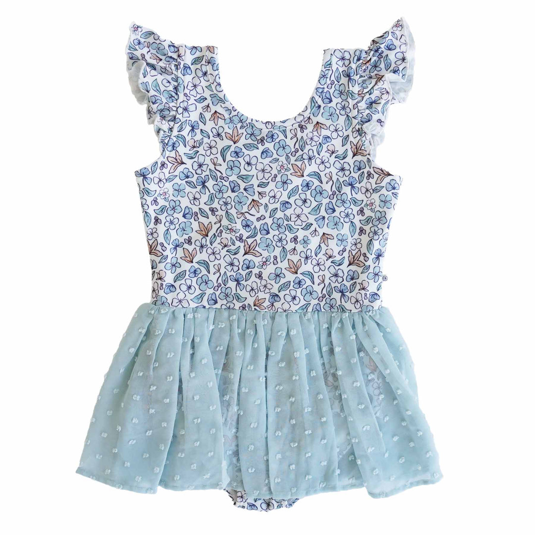Blue Ballerina Blossoms Leotard - Caden Lane