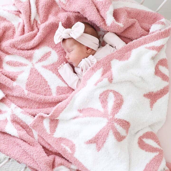 CuddleLane™ Bows Luxe Blankets - Caden Lane