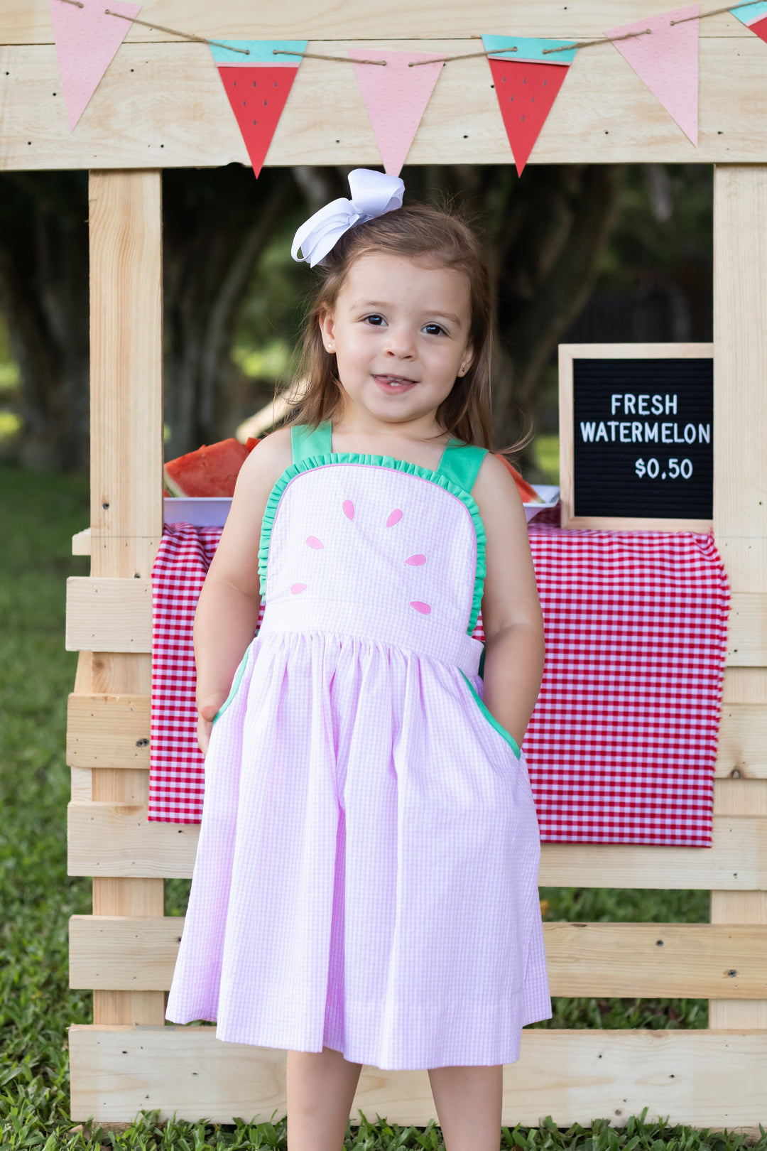 Watermelon Seersucker Dress - Zuccini Kids