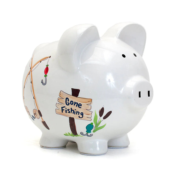 Gone Fishing Piggy Bank - Child To Cherish