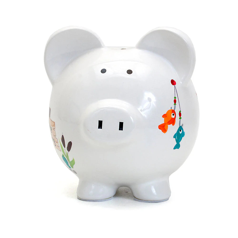 Gone Fishing Piggy Bank - Child To Cherish
