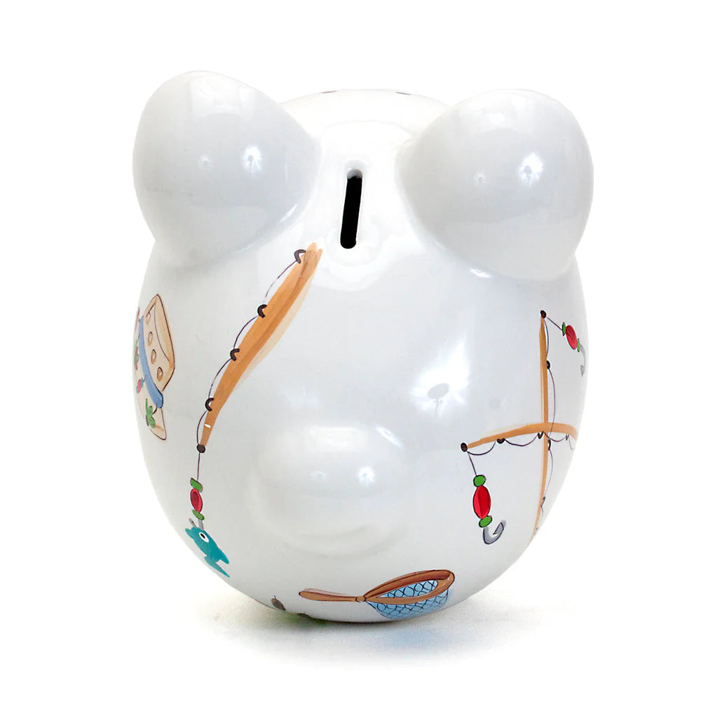 Gone Fishing Piggy Bank - Child To Cherish