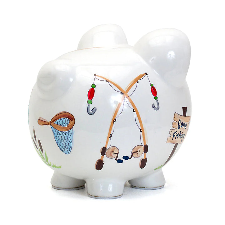 Gone Fishing Piggy Bank - Child To Cherish
