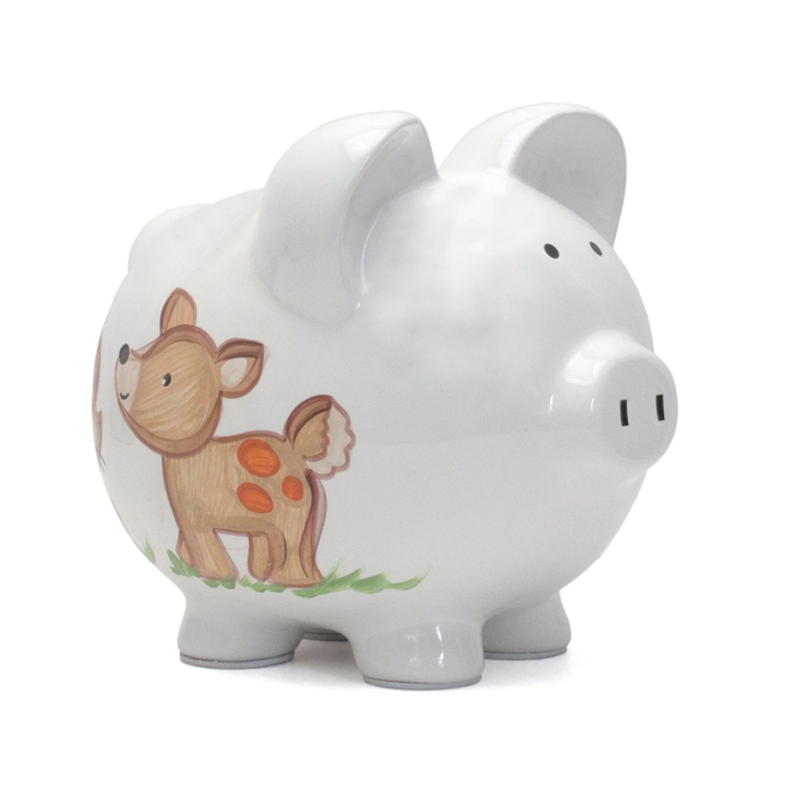 Woodland Large Piggy Bank - Child to Cherish