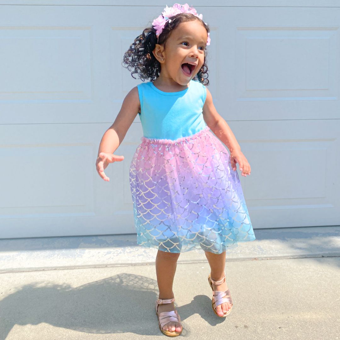 Sparkling Mermaid Tank Tutu Dress - Sweet Wink