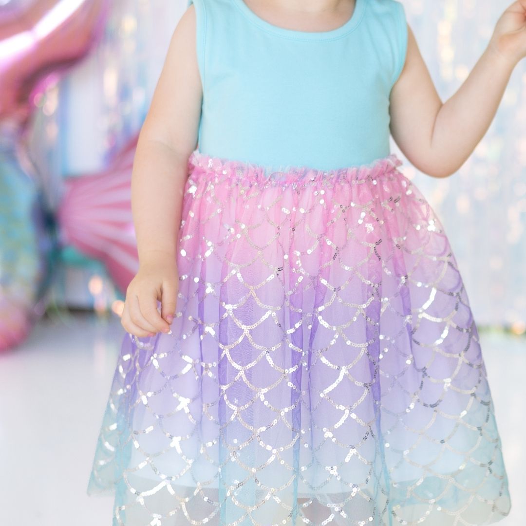 Sparkling Mermaid Tank Tutu Dress - Sweet Wink