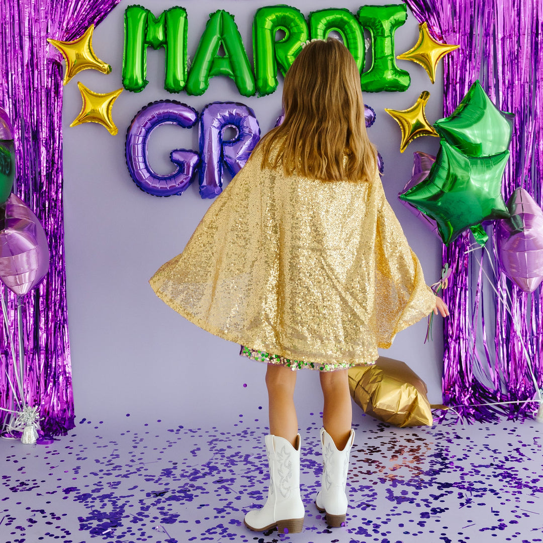 Gold Sequin Cape - Sweet Wink