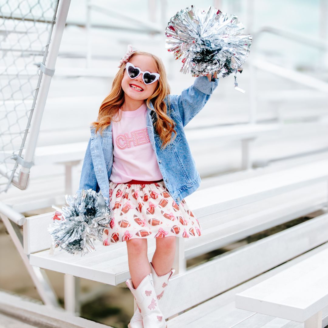 Cheer Pearl Patch Short Sleeve T-Shirt - Ballet