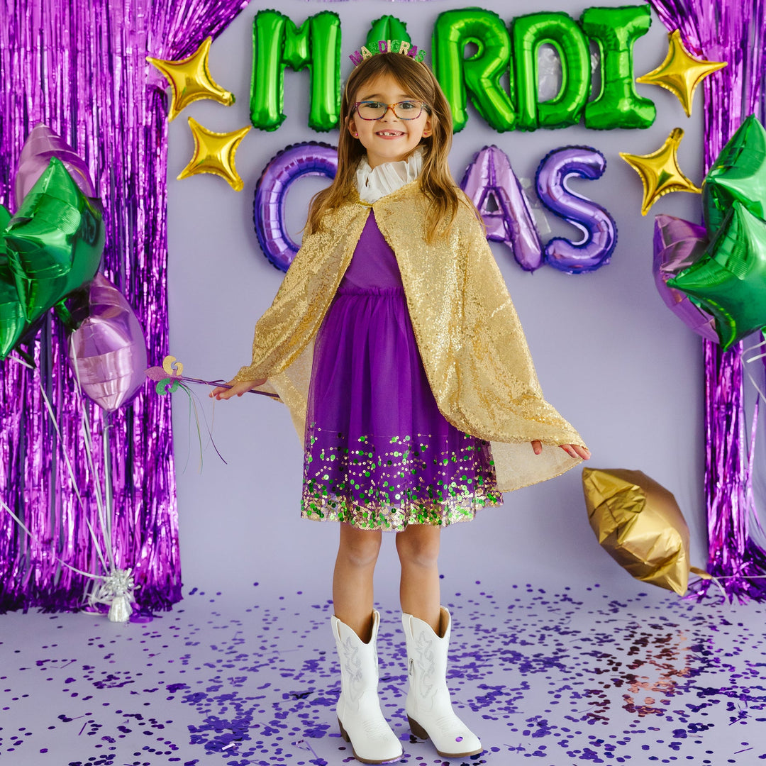 Gold Sequin Cape - Sweet Wink