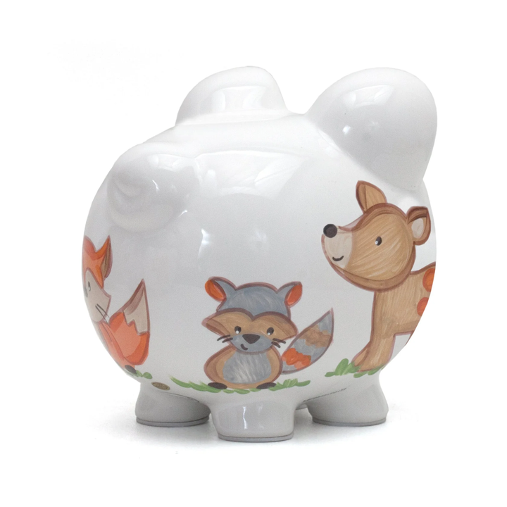 Woodland Large Piggy Bank - Child to Cherish