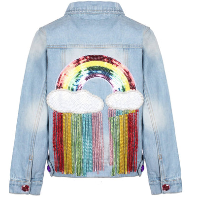 Crystal Rainbow Denim Jacket - Lola & The Boys