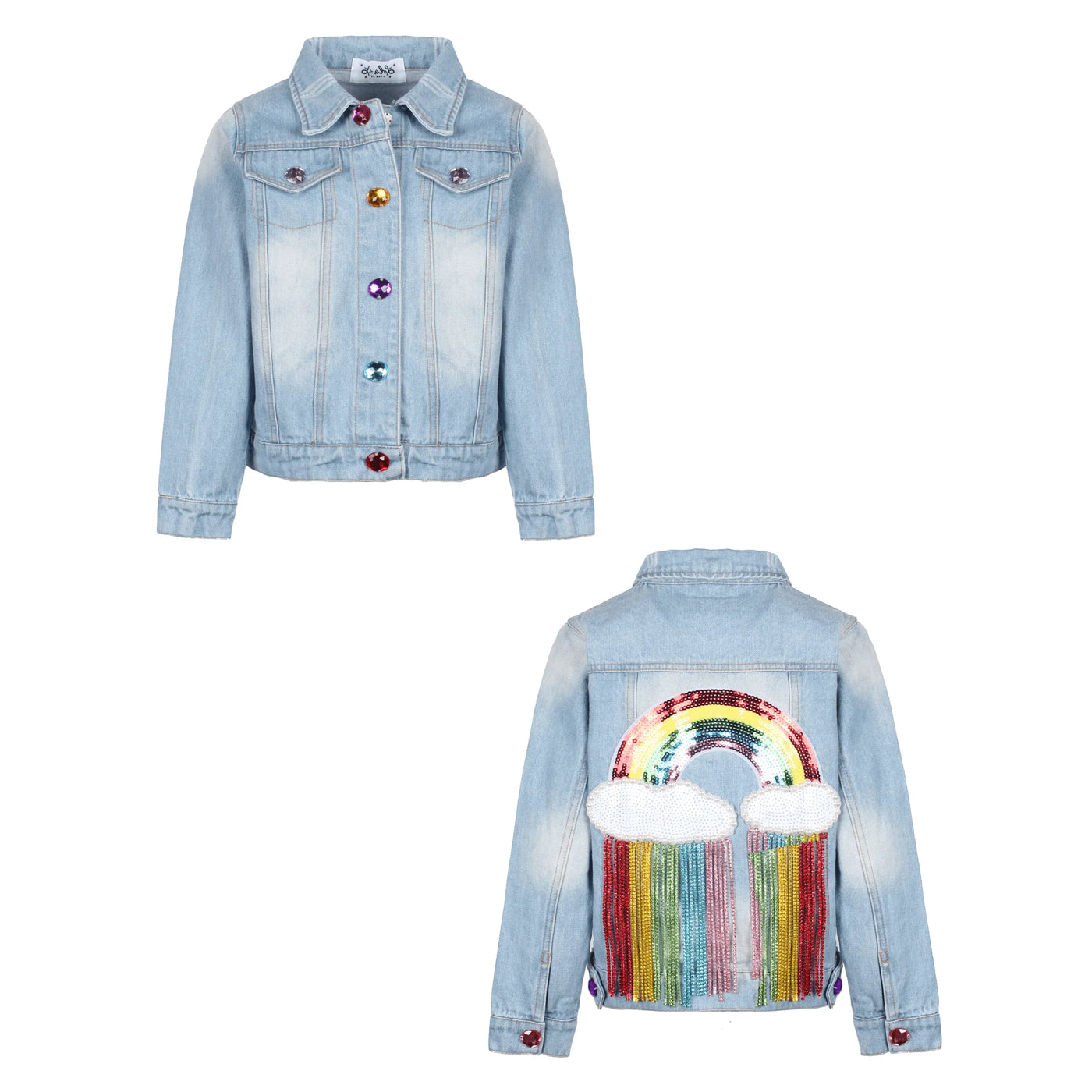 Crystal Rainbow Denim Jacket - Lola & The Boys