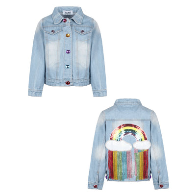 Crystal Rainbow Denim Jacket - Lola & The Boys
