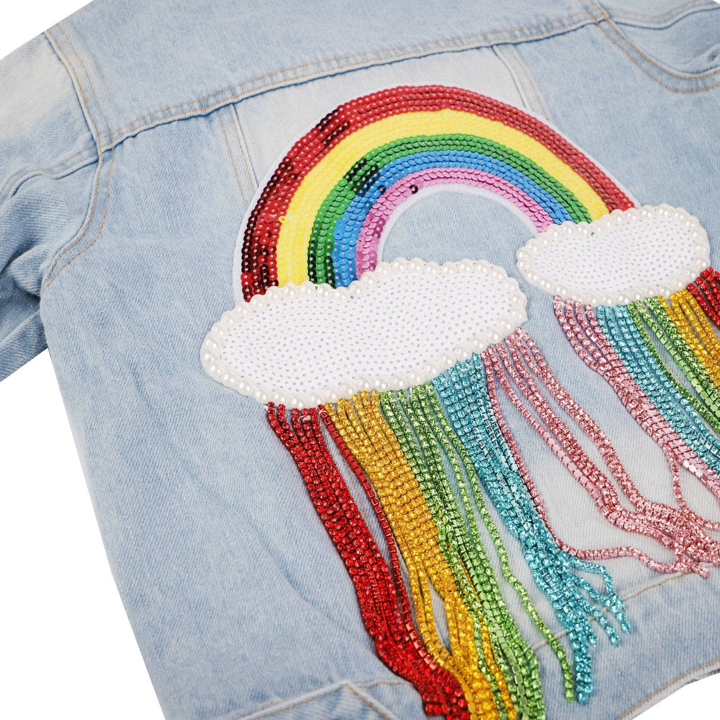 Crystal Rainbow Denim Jacket - Lola & The Boys