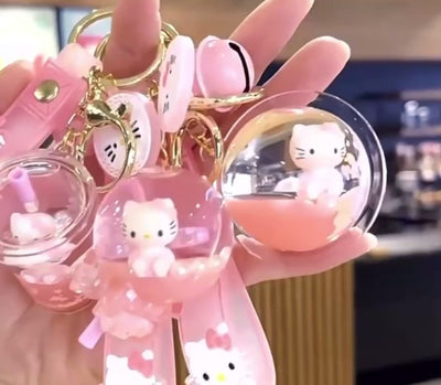 Pink Hello Kitty Keychain