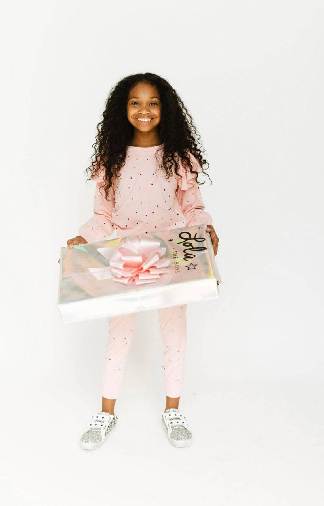 Rainbow Crystal Ruffle Jogger Set - Lola & The Boys
