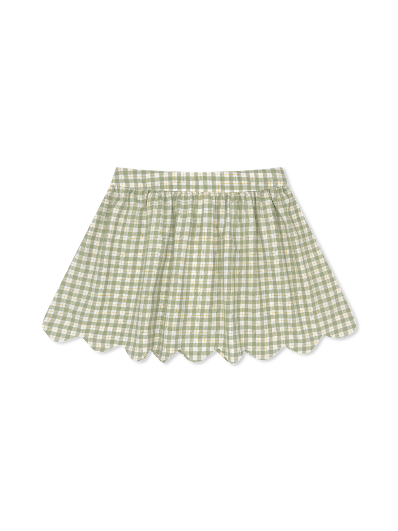 Susie Scallop Skirt in Pinecrest Plaid - Lullaby Set