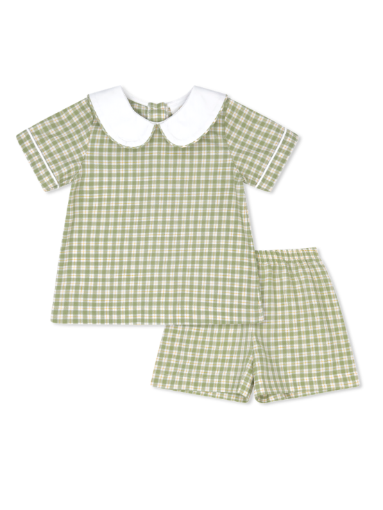 Boys Short Set in Pinecrest Plaid - Lullaby Set