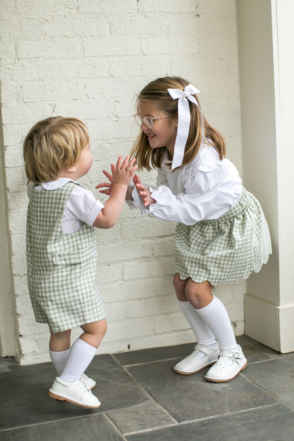 Susie Scallop Skirt in Pinecrest Plaid - Lullaby Set