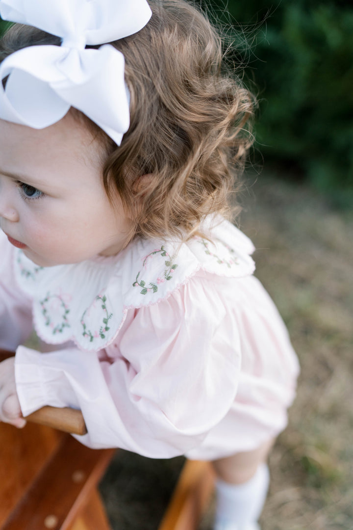Batiste Pink Bubble with Wreath Embroidery - Lullaby Set