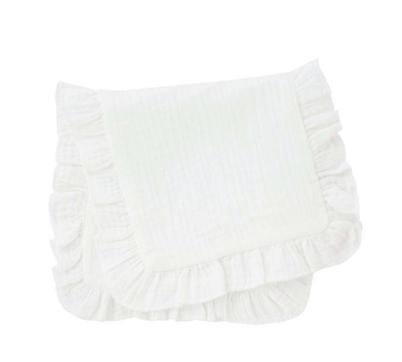 Ruffle Muslin Burp Cloths