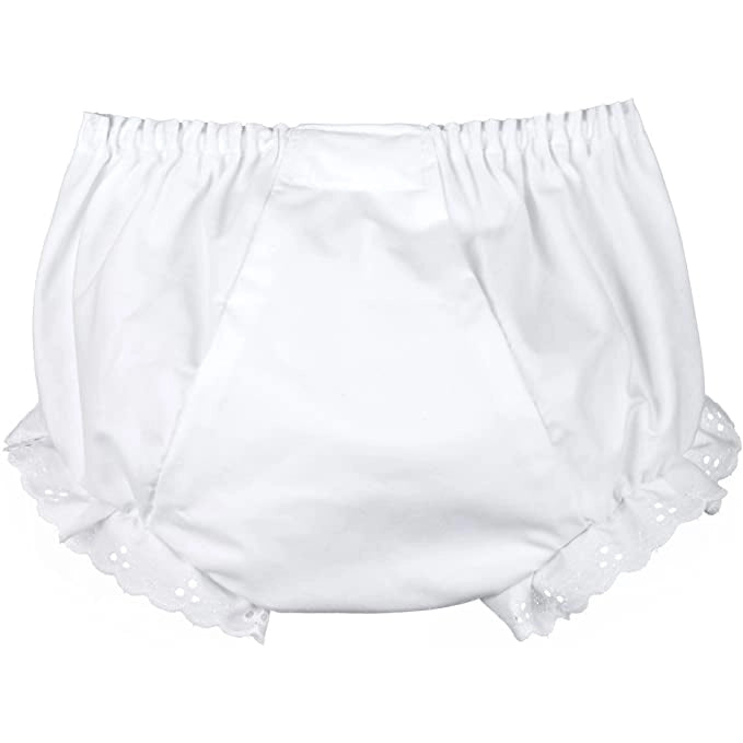 White Eyelet Trim Bloomers