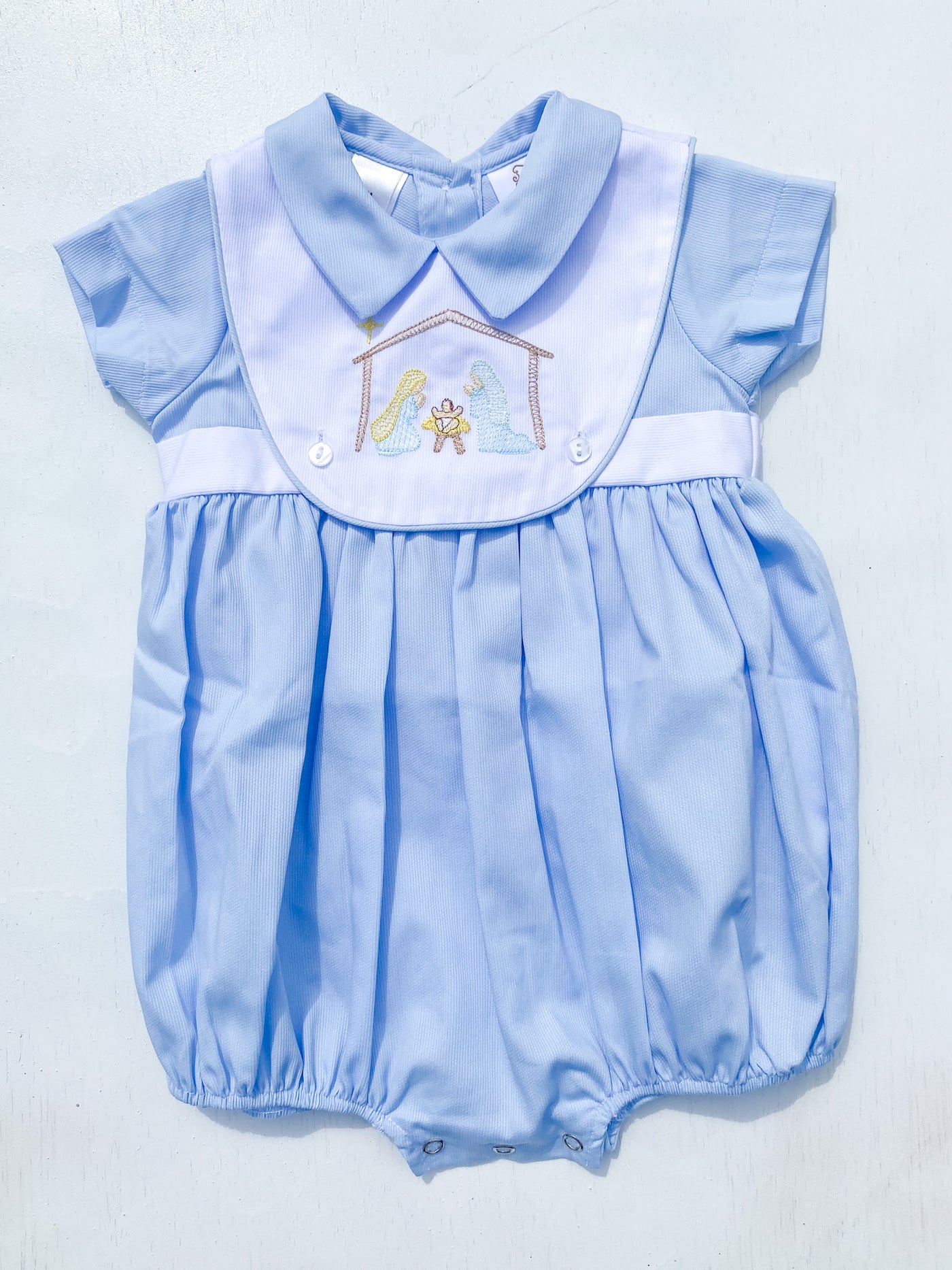 Lulu Bebe Blue Nativity Bubble 6M